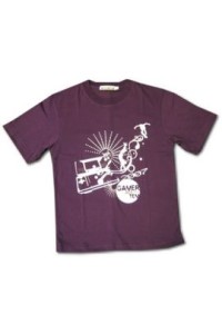 T050 訂造團體班衫  燙畫t-shirt   網上訂製tee   tee-shirt供應商     紫色